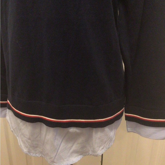 Tommy Hilfiger Women's Blue Cornell Layered Look Pullover Sweater Size Small - Picture 9 of 13